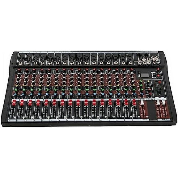 16 Channel DJ Audio Mixer with Bluetooth USB, Studio Audio Sound Mixer Console, Professional Power Mixer Ultra Low Noise, Digital Effect Processor$$Music