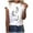 Silver, variant on Aoochasliy Womens Blouses Short Sleeve 2023 T-Shirt Graphic Feather Prints Round Neck Casual T Shirts Blouse