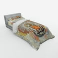 thumbnail image 3 of Ambesonne Tribal Bedding Set 4 Pcs, Savannah Bohemian Wild Tiger, Queen, Orange and Peach, 3 of 3