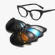 thumbnail image 5 of Gafas con clip magnético, montura de gafas unisex Gafas de sol con clip magnético Gafas de sol con clip Montura de gafas de sol con clip Mejora tu experiencia, 5 of 9