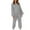 Gray, variant on Autumn Fashion Plus Size Two Piece Sets for Women Versatile Round Neck Long Sleeve Loose Pants Set For Women Presents for Womens