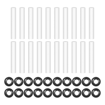 20 Sets Garage Door Hinge Quiet Roller Sleeves,11mm ID 80mm Length Shaft Nuts Bearing Gaskets for Cars RV