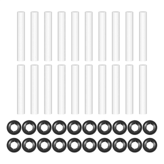 Garage Door Hinge Rollers 20-Pack – Quiet ABS Sleeves & Nuts For Smooth, Silent Operation