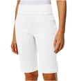 thumbnail image 3 of Lightweight Shorts Men Women’s Twill Bermuda Shorts, Stretch High Waist Pull on Hiking Shorts, Summer Casual Outdoor Workout Sport Bottoms White 3XL, 3 of 9