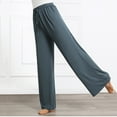 thumbnail image 5 of Lmnyox Women's Summer Wide Leg Pants Casual Elastic Waist Lounge Pants with Pocket Lightweight Trousers, 5 of 5