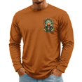 thumbnail image 3 of YNGKMEA Mens Long Sleeve Crew Neck T Shirts Fashion Casual Pumpkin Print Pullover Sweatshirt For Fall Winter Wear, 3 of 5