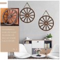 thumbnail image 2 of 4pcs Vintage Wooden Wheel Hanging Decor Bar Wall Mount Wagon Wheel Decor Indoors Wooden Pendant, 2 of 3