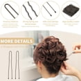 thumbnail image 2 of U Shaped Hair Pins -2.4 Inch 250 Count, Professional Hair Styling Pins for Women, Girls, and Hairdressing Salons - Includes Clear Storage Box for Updos and Bun Hair (Brown), 2 of 5