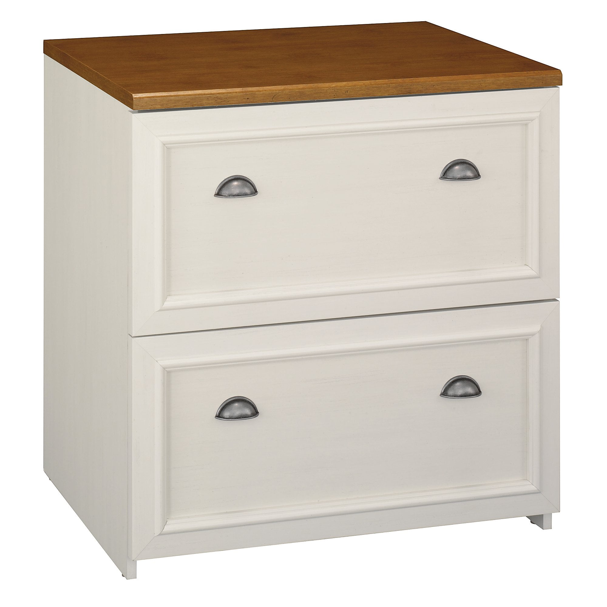 Bush Furniture Fairview Lateral File Cabinet In Antique White