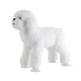 thumbnail image 1 of Peluche de perro realista, mascota de compañía, peluche esponjoso para cachorro, ideal para regalar en Pascua, Acción de Gracias, Navidad y Año Nuevo (blanco, mediano)., 1 of 4