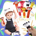 thumbnail image 3 of Sonajeros suaves VISALY para bebés, juguetes de desarrollo para bebés con agarre manual, lindo animal de peluche con sonido para bebés de 3, 6, 9, 12 meses y regalo para recién nacidos, 3 of 3