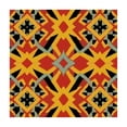thumbnail image 4 of nygtbtfer  Geometric Fitted  Tablecloth, Colorful Design Overlapping Squares with Stripes and Star Shape Art, All Around Elastic Fabric Table Cover,  Diameter, Dark Salmon Earth Yellow 46*46, 4 of 8