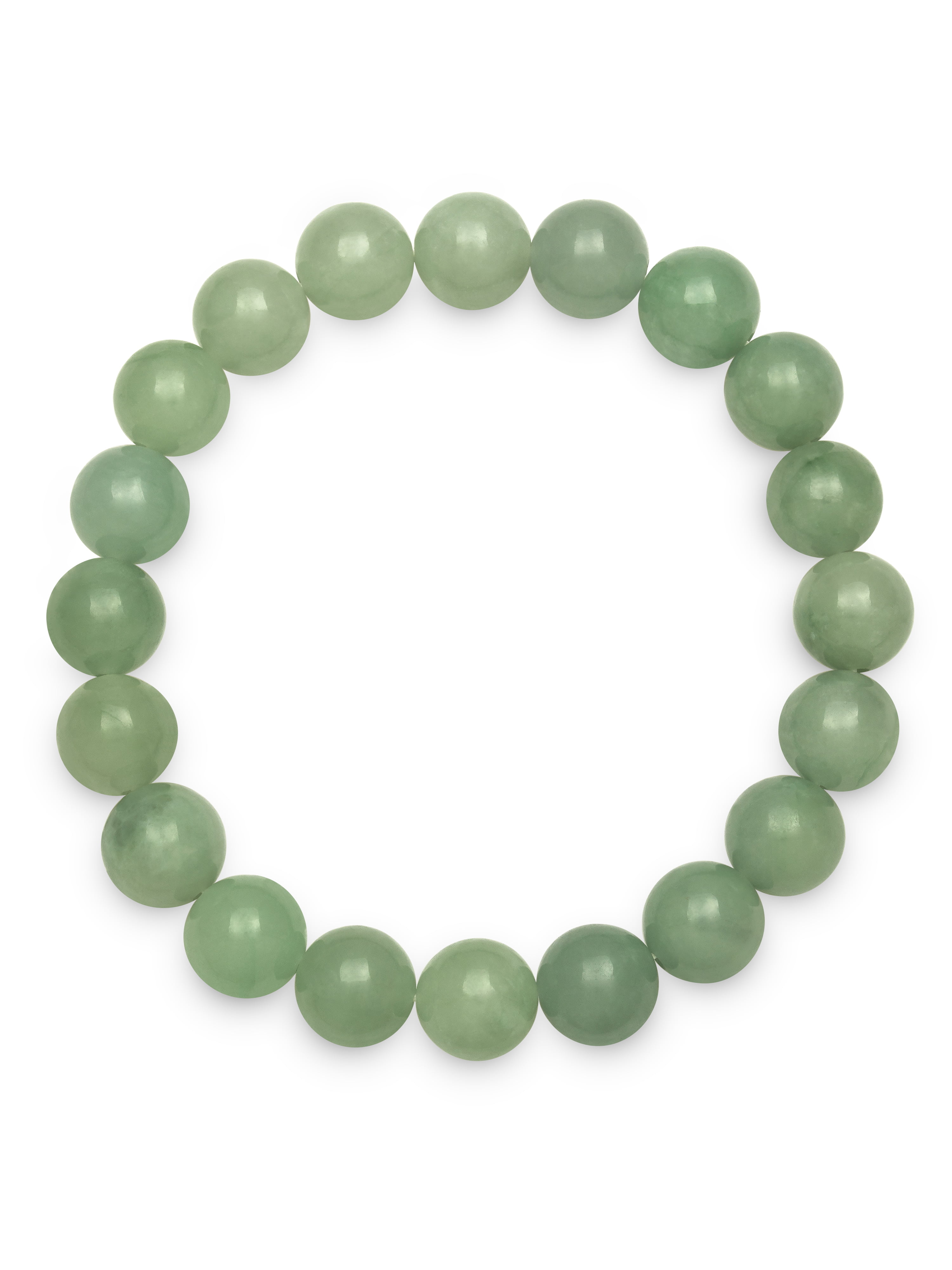 Genuine Natural Green Jade 7-inch Stretch Bracelet Nepal | Ubuy