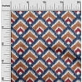 thumbnail image 1 of oneOone Organic Cotton Poplin Twill Fabric Argyle Style Ikat Print Fabric By Yard 42 Inch Wide, 1 of 4