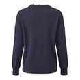 thumbnail image 6 of Edvintorg Fall Sweaters for Women V Neck Long Sleeve Casual Pullover Knit Sweater Winter Women Clothing Navy XXL, 6 of 6