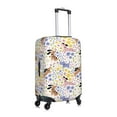 thumbnail image 3 of Kdxio Floral Puppy Pattern Luggage Cover for Travel,Elastic and Durable,Fits 18-32 Inch,-No luggage included, 3 of 8