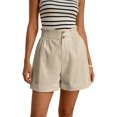 thumbnail image 7 of Utoimkio High Waist Button Shorts for Women Casual Paper Bag Waist Summer Shorts with Pockets, 7 of 7