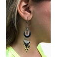 thumbnail image 3 of Round Circle with Hole Silk Thread Long Beaded Metal Dangles Earrings - Women Fashion Handmade Jewelry Boho Accessories, 3 of 4