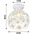 thumbnail image 4 of ZECATL Modern Industrial Crystal Metal Ceiling Light Fixture Indoor Outdoor Ceiling Lighting White Shade, 4 of 5