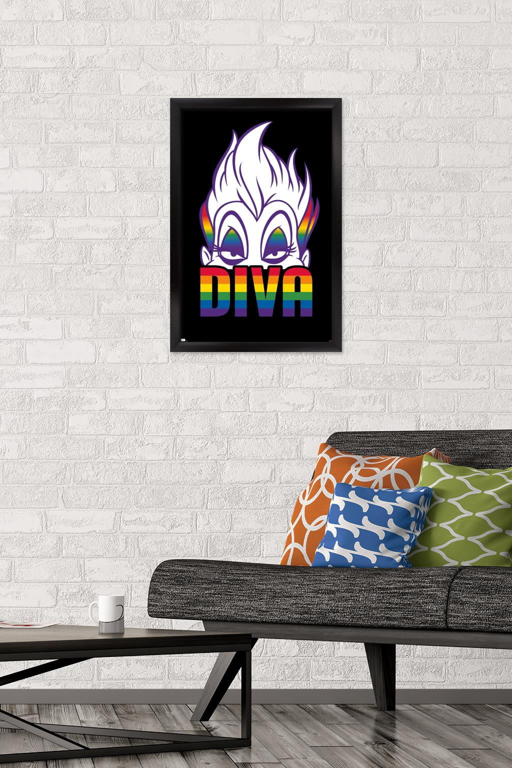 Disney - Ursula - Diva Wall Poster, 14.725" x 22.375" Framed