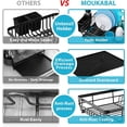 thumbnail image 4 of Dish Drying Rack,Dish Racks for Kitchen Counter,Dish Drainer with Removable Utensil Holder,Efficient and Space-saving Kitchen Storage Solution (Black Grey), 4 of 7