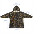 thumbnail image 7 of Vine Camo Tree Trunk Pattern Blanket Hoodies for Kids 6-13YR Oversize Wearable Blanket Hoodies for Boys Girls Teens, 7 of 7