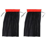 Angle View: 2Pcs 80cm Halloween Cape for Children All-saints Day Costume Clothes for Kids Black Cape for Halloween (Black)