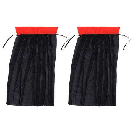 2Pcs 80cm Halloween Cape for Children All-saints Day Costume Clothes for Kids Black Cape for Halloween (Black)