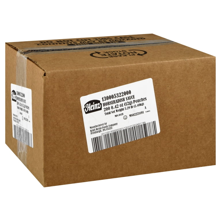 Heinz Single Serve Horseradish Sauce, 200 ct Casepack - Walmart.com
