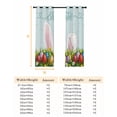 thumbnail image 6 of Easter Blackout Curtains for Bedroom, Wooden Bunny Colorful Eggs Spring Floral Farmhouse Thermal Insulated Kitchen Drapes with Grommets, Light Blocking Window Treatment, 2 Panels 52" x 96", 6 of 7