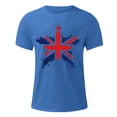 thumbnail image 5 of Mens Casual Manga Corta Botón Abajo Camisetas Estados Unidos Bandera Impresión Cuello Redondo Suéter Camiseta, Poliéster Casual Uso Diario para Hombres, 5 of 5