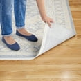 thumbnail image 3 of TOWN & COUNTRY EVERYDAY Rein Center Medallion Everwash® Washable Area Rug with Non-Slip Backing, Pet Friendly Rug, Blue/Beige, 6'6"x9'6", 3 of 11