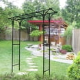 thumbnail image 3 of Topcobe Metal Garden Arch Garden Arbor Trellis Climbing Plants Support Arch, Outdoor Arch Wedding Arch Party Events Archway for Garden Patio Backyard, Black, 3 of 10