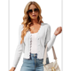 thumbnail image 3 of Cárdigan de Punto con Cuello en V, Larga y Botones para Mujer, Color , Talla M, 3 of 9