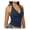 Badge Blue, variant on Women'S Halter Crop Tops V-Neck Tie Sleeveless Slim Fit Workout Top Summer Yoga Gym Shirts Cosmic Blue L