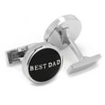 thumbnail image 2 of Best Dad Black Stainless Steel Cufflinks, 2 of 6