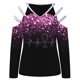 thumbnail image 5 of Pntutb, tops sexys con hombros descubiertos para mujer, camisetas ahuecadas con cuello en V, túnica con hombros descubiertos, blusas, camisas, suéteres Pntutb Pntutb-7924, 5 of 6