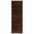 thumbnail image 4 of SAFAVIEH Santa Monica Chelsey Solid Shag Runner Rug, Brown, 2'3" x 11', 4 of 11