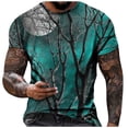 thumbnail image 2 of DPTALR T-Shirt Décontracté à Col Rond pour Hommes, Manches Courtes, Imprimé, 2 of 5