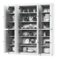 thumbnail image 3 of 100% Solid Wood Kitchen Pantry Storage Cabinet with Solid Doors and Adjustable Shelves, White Wooden Modular Tall Cabinets, 3 of 6