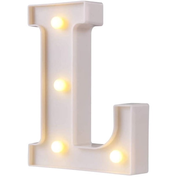 Luces LED con letras de marquesina FloreceBien, letrero con 26 letras del alfabeto iluminadas, perfecto para luz de noche, boda, fiesta de cumpleaños, decoración de bar en casa, lámpara de Navidad