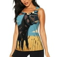 thumbnail image 1 of Balery Whimsical Cartoon Cow Camiseta sin mangas estampada ligera para mujer, tops de entrenamiento sin mangas, camisetas de yoga transpirables de secado rápido.-XX-Large, 1 of 7