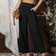 thumbnail image 4 of ICHUANYI Liquidación Moda Mujer Casual Cintura Elástica Bolsillo Color Sólido Pantalones Largos ICHUANYI WER202308253603, 4 of 8