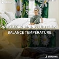 thumbnail image 3 of Spring Daisy Blackout Curtains for Bedroom, Flowers Country Leaves Watercolor Plants Thermal Insulated Kitchen Drapes with Grommets, Light Blocking Window Treatment, 2 Panels 27.5" x 39", 3 of 7