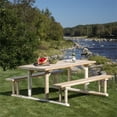 thumbnail image 2 of Bestar White Cedar Riverside Outdoor Picnic Table, 2 of 2