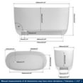 thumbnail image 6 of MEDUNJESS 47" Premium Freestanding Solid Surface Resin Stone Small Bathtub, Modern Design Freestanding Tubs with Pop-up Drain and Overflow, Matte White, 6 of 12