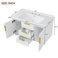 thumbnail image 3 of Harper & Bright Designs 36" Wall Bathroom Cabinet with Sink, Bathroom storage Cabinet with Drawers, White, 3 of 17
