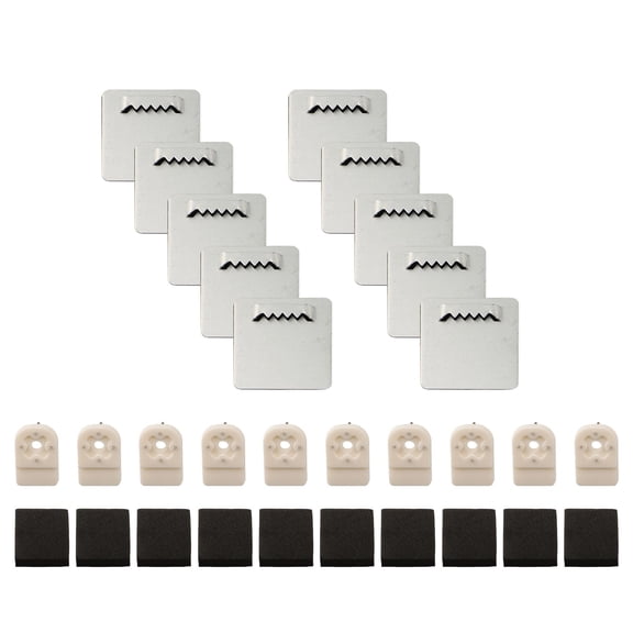 AFQH 10PCS Picture Frame Hanger Metal Photo Frame Hangers 40*40mm Bathroom Mirror Frame Photo Frame Hanger With Glass Hanging Piece