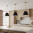 thumbnail image 5 of 83707LCB-BK Lark Madi - 14W 1 LED Medium Pendant In Modern Style-11.5 Inches Tall and 16 Inches Wide-Lacquered Brass/Black Finish, 5 of 19