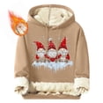 thumbnail image 1 of Sudadera con capucha para hombre, informal, a la moda, con estampado navideño, de manga larga y bolsillo, de poliéster, 1 of 5
